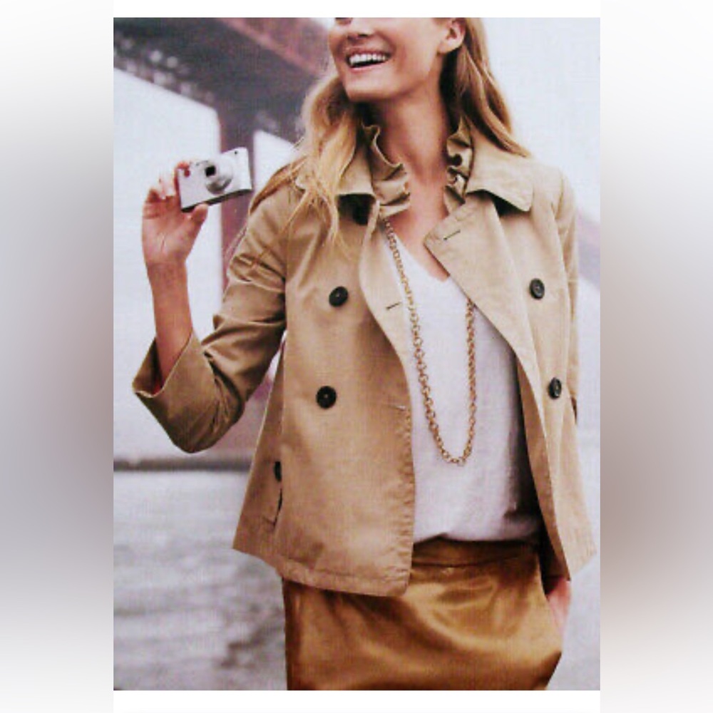 J.Crew cropped trenchcoat